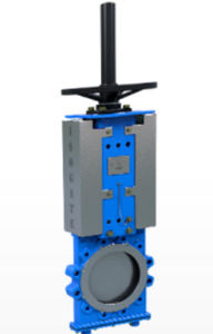 knife gate valve / with handwheel / shut-off / for slurry