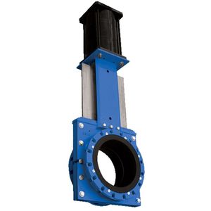knife gate valve / hydraulically-operated / shut-off / for slurry