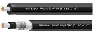 electrical power supply cable / halogen-free / flexible / for rolling stock