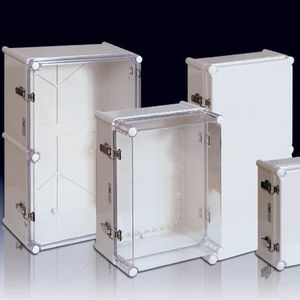 wall-mount enclosure / rectangular / plastic / with transparent cover