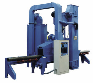 roller shot blasting machine / for tubes / continuous