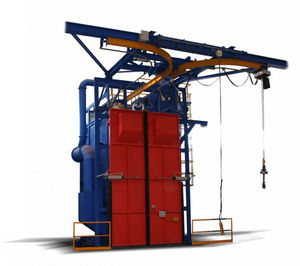 suspended load shot blasting machine / hook / for metal / continuous