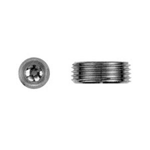 cylindrical plug / threaded / metal / blanking