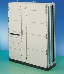 electrical distribution cabinet / free-standing / hinged door / sheet steel