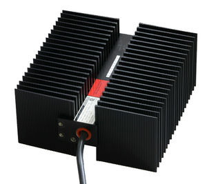 natural convection resistance heater / finned / anodized aluminum / aluminum profile