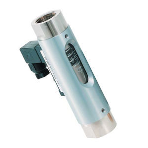 piston flow switch / for liquids / glass tube / aluminum