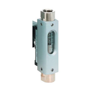 piston flow switch / for liquids / glass tube / aluminum