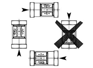 flow indicator / impeller / inline / glass