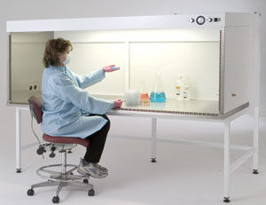 horizontal laminar flow booth