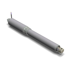 electric cylinder / worm gear / DC / steel