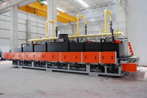 heat treatment furnace / tunnel / gas-fired / multi-gas