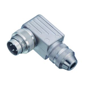 RF connector / elbow / circular / male