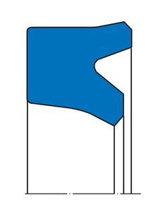 wiper seal / U-shaped / rod / single-acting