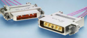 data connector / fiber optic / ARINC / rectangular
