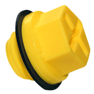 hexagonal plug / threaded / nylon / lipped