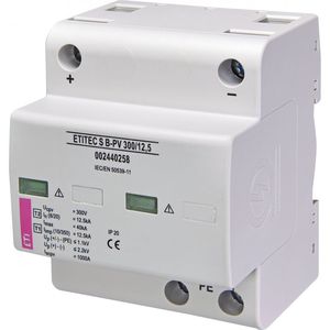 type 1 surge arrester / 2-pole / DIN rail / for photovoltaïc installations