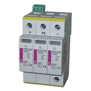 type 2 surge arrester / 2-pole / DIN rail / for photovoltaïc installations