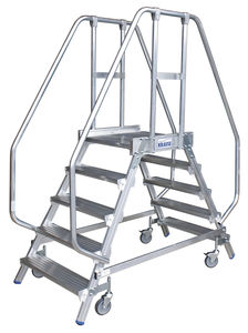 aluminum ladder / mobile / for warehouses