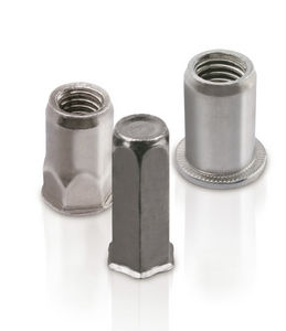 threaded insert / stainless steel / hexagonal / custom
