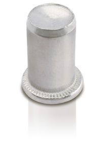 threaded insert / press-in / zinc-plated steel / aluminum