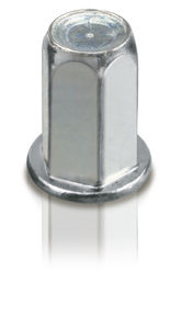 threaded insert / press-in / steel / hexagonal