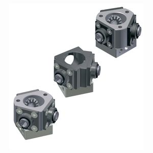 bevel angle gearbox / hollow-shaft / 90° / steel