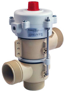 hot water valve / stainless steel / in plastic / pneumatically-operated