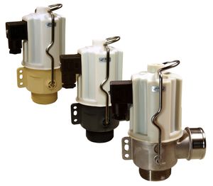 hot water valve / flange / threaded / stainless steel