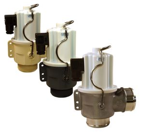 hot water valve / flange / threaded / stainless steel