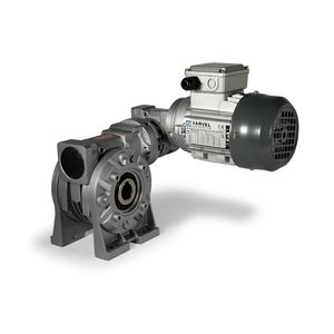 AC electric gearmotor / right-angle / worm / hollow-shaft