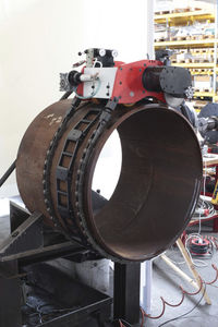 metal cutting machine / rotary blade / chamfering / for pipe ends