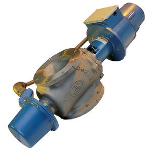 conical plug valve / electrically-operated / regulating / for wastewater
