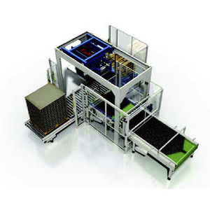 layer palletizer / for cans / automatic / with magnetic head