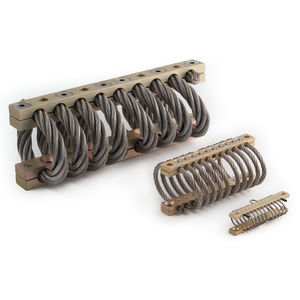 ledge anti-vibration mount / steel / electronic equipment / for aeronautical applications