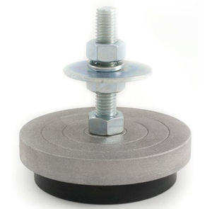 machine foot / galvanized steel / rubber / anti-vibration