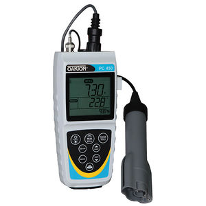 portable pH meter / laboratory / waterproof / with conductivity meter