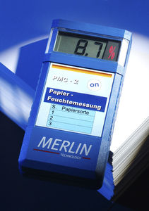 paper moisture meter / capacitive / with digital display / hand-held