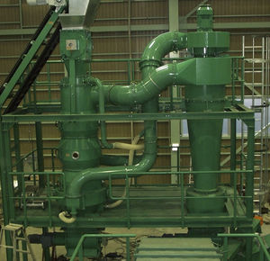 cone separator / air / particle / quartz sand