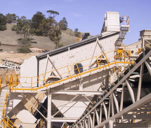 circular vibrating screener / for bulk materials / construction