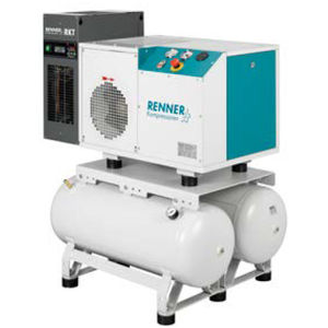 air compressor / stationary / electrically-powered / screw