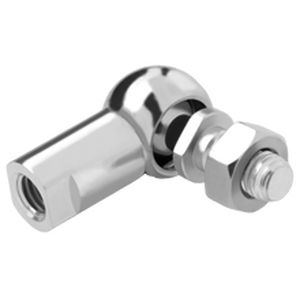 angled ball joint / zinc / carbon steel / threaded