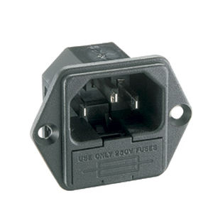 electrical power supply connector / rectangular / socket