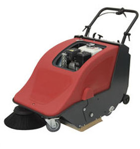 walk-behind sweeper / gasoline / compact / outdoor