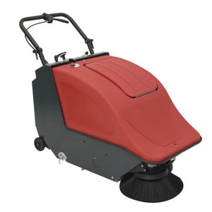 walk-behind sweeper / battery-powered / compact