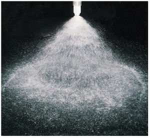 spraying nozzle / for liquids / full-cone / aluminum