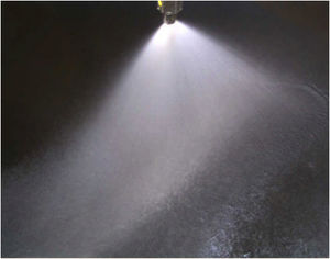 spray nozzle / cooling / washing / flat spray