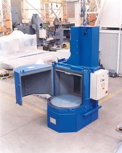 rotating table shot blasting machine / for metal