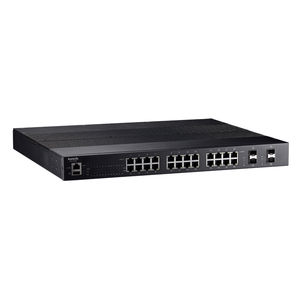 managed network switch / 28 ports / 4 ports fiber optic / layer 2