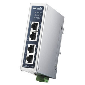 high-power ethernet switch / 2 port / PoE / industrial
