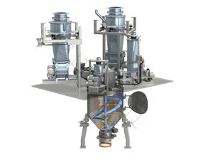 ribbon mixer / continuous / powder / for the food industry